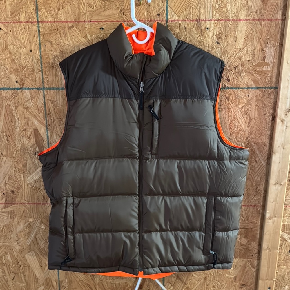 L.L. Bean Brown and Orange Outdoor Vest